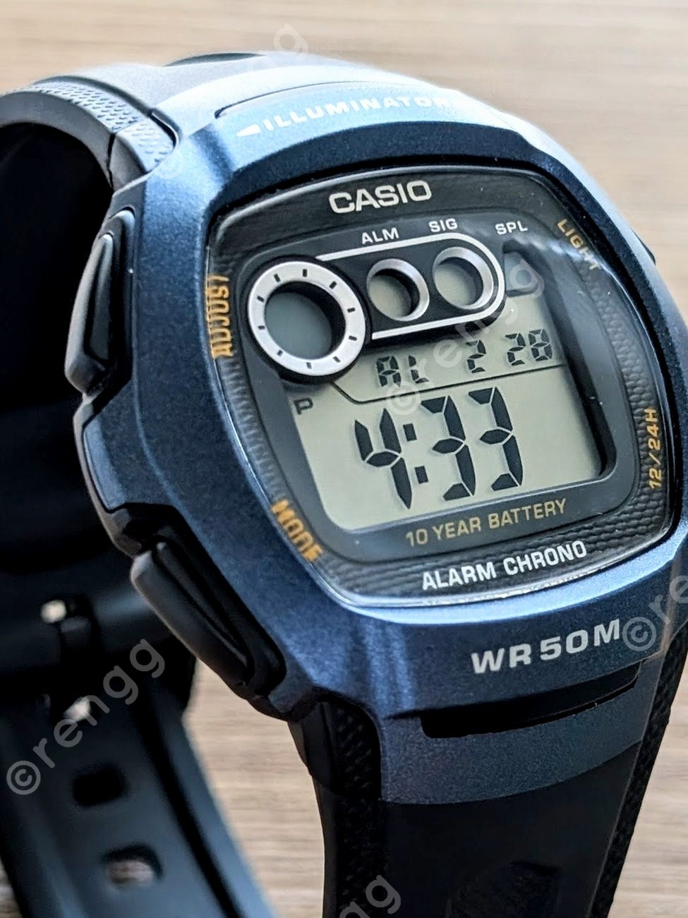 Vintage Casio Digital Alarm Chrono Watch Blue Black Wr 50m Vintage Casio Digital Alarm Chrono Watch Blue Black Wr 50m